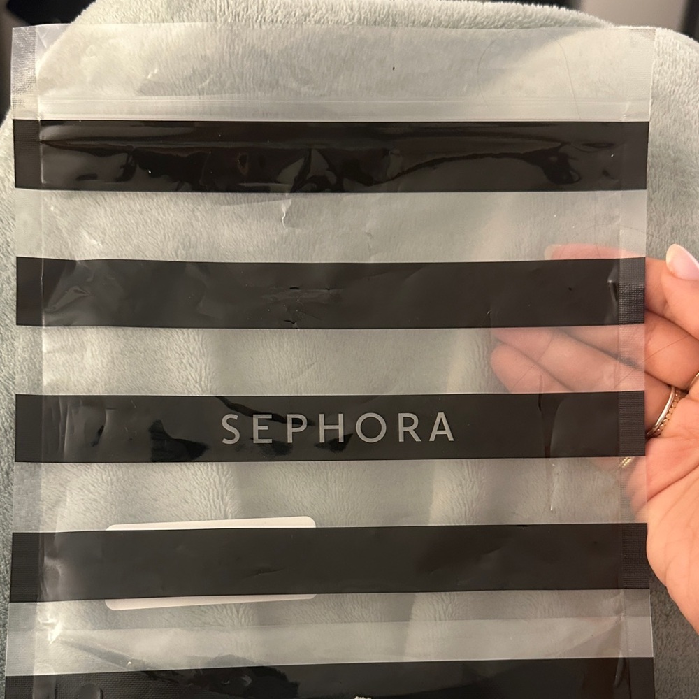 Sephora Transparent Bag with Black Stripes
